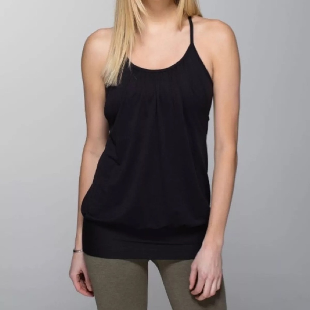 Lululemon No Limits Black On Black Racerback Tank Size 4